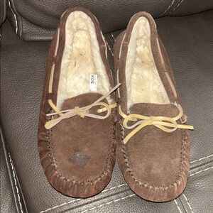 SOXTAB Moccasins for Women - Brown size 8 shoes.